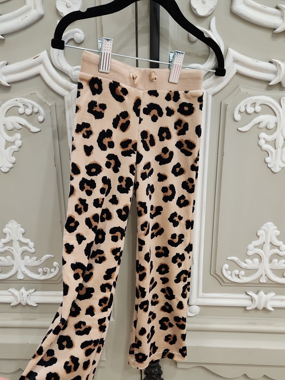 H&M Girls Beige & Black Leopard Print Pants Size 2 BNWT